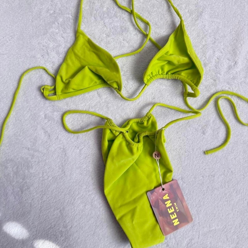 neena swim lime green bikini set